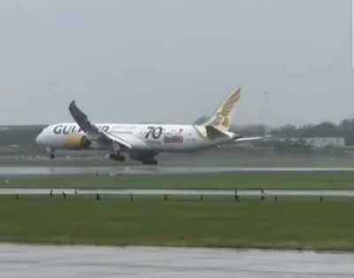 Near pod strike at Heathrow during storm Nelson