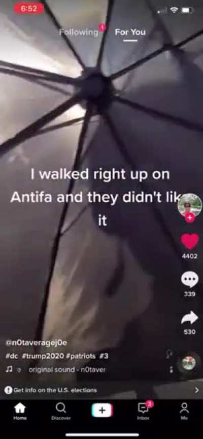 Trump Supporter Walking Amongst ANTIFA at the Capitol &ldquo;Hey no cameras!...We&rsquo;re Not Recording over here! Camera!!! Comrades!!&rdquo; January 6, 2021