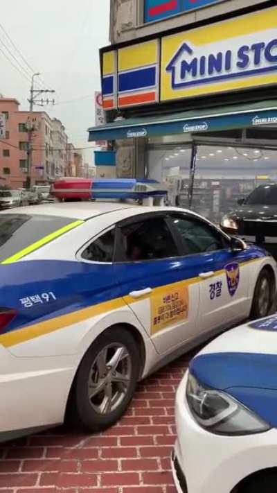 Because her kid's drawing was thrown away after a contest at this convenience store. (Korea)