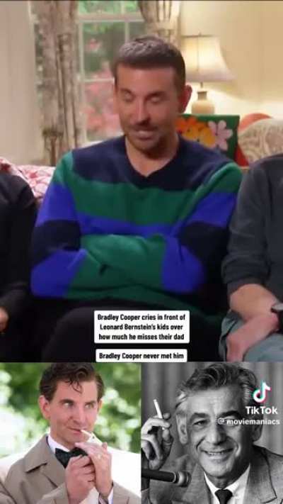 Bradley Cooper cries in front of Leonard Bernstein&rsquo;s children over how much he misses their dad. (He never met him)