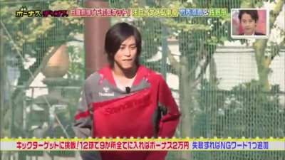 Gaku Sano (Kouta from Kamen Rider Gaim) playing soccer must be the most "Real Life Rider Kick" moment EVER