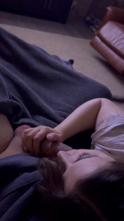 Another night of cock warming on the couch