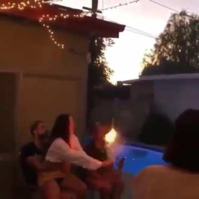 WCGW lighting a firework in your hand