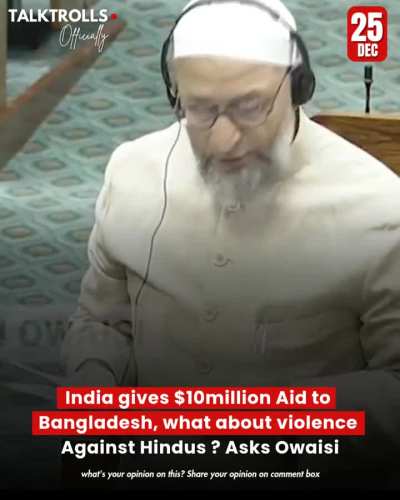 Asaduddin Owaisi questioned the government's 'Neighbourhood First' policy over the attacks on Hindus in Bangladesh. People began questioning Owaisi's sudden concern for Hindus, as his party AIMIM is infamous for its 15-minute rhetoric. #Owaisi #AIMIM #Ban