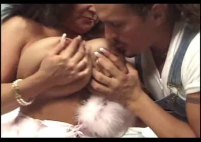 Sucking Ashley Evans&rsquo; succulent Alaskan boobs