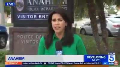 News reporter tried to talk to a man that died