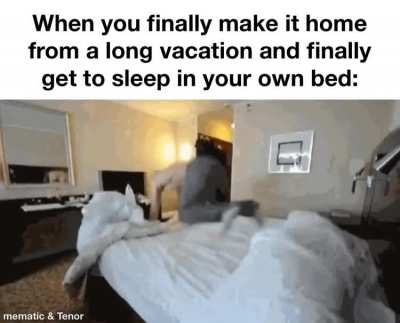 There&rsquo;s nothing better than my own bed
