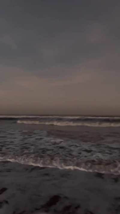 Moonlight at the beach. The camera couldn&rsquo;t capture the full beauty of this moment!