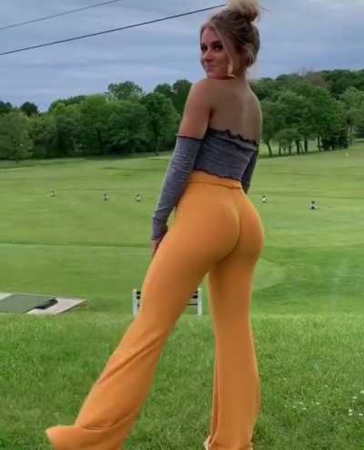 Short blonde, fat ass