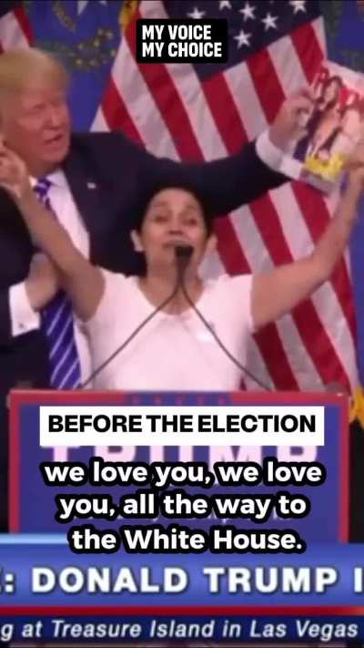 "Latina for Trump" is sad because he lied about only deporting criminals and undocumented people.
