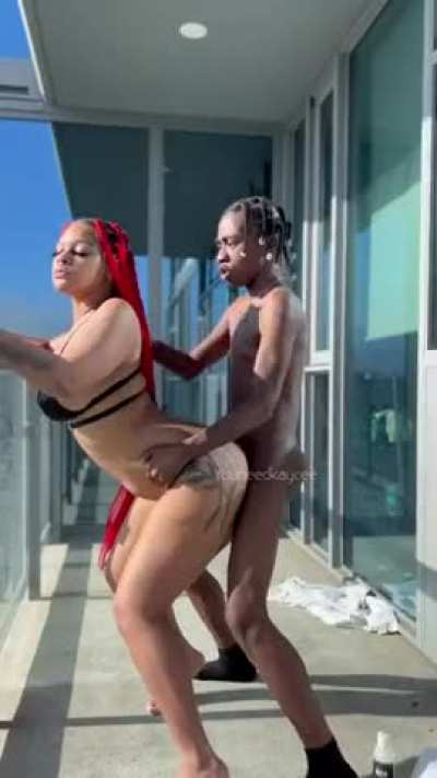 The balcony experience ✨# Full video + 40 Gb vids folder link in comments 👇