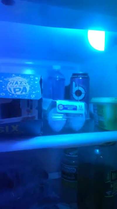 The only bulb I had that fit in my fridge was my color changing one... So now I have a disco everytime I open the fridge.