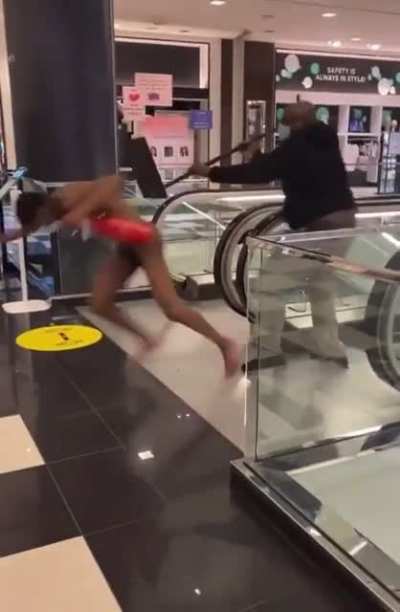 Unusual man wanders around the mall nude, soon receives some instant karma&hellip;