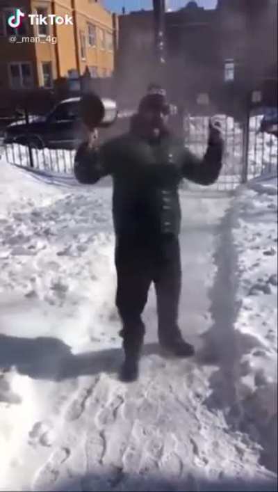 Guy doesn&rsquo;t realize it isn&rsquo;t cold enough the hard way