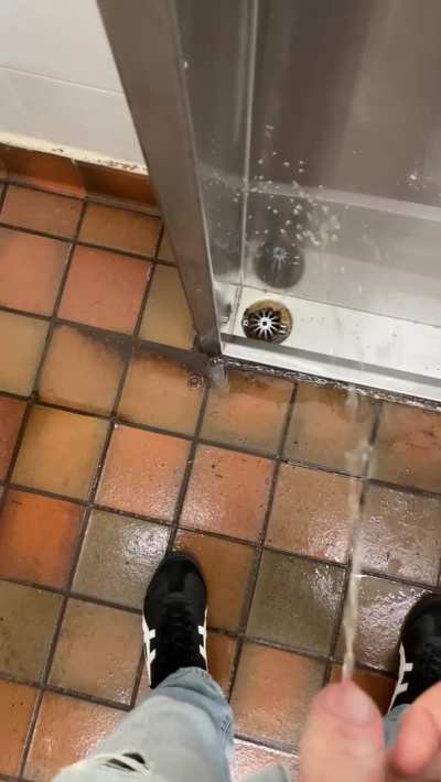 Making a mess at the urinal 