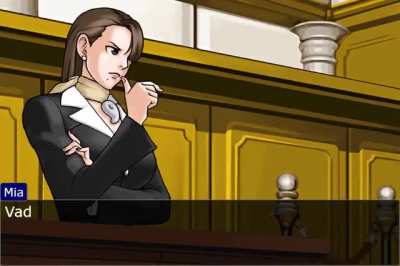 Phoenix Wright och g&auml;nget debatterar om n&auml;r man &auml;ter middag.