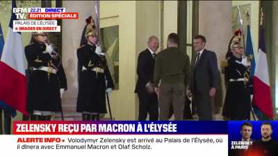 Zelensky meets Macron and Scholz in Paris at the &Eacute;lys&eacute;e