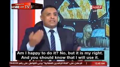 Men Discussing ''Wife Beating Etiquette'' on TV
