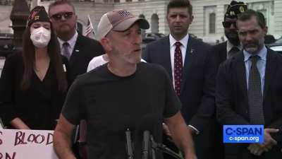 Jon Stewart on GOP senators blocking the PACT Act to expand care for veterans exposed to toxins: &ldquo;America&rsquo;s heroes who fought in our wars outside sweating their asses off.. while these motherf**kers sit in the air conditioning...&rdquo;