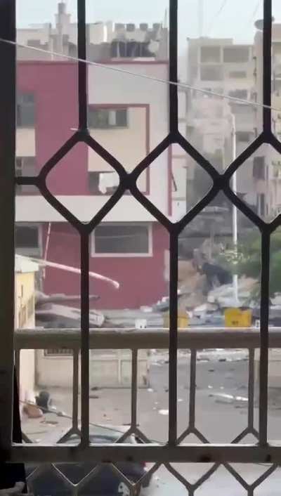 Israeli tanks seen and gunshots heard from Al-Ranteesi hospital in Gaza