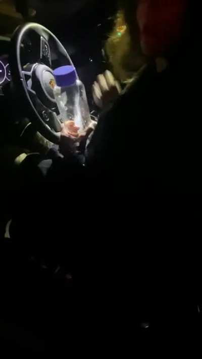 We just had our grand opening for our bar- Nostalgia. This lady was stealing water bottles and plants. This is what happened when I confronted her before she left in her car.