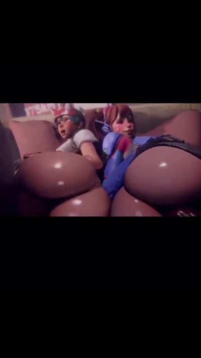 kiriko and DVA getting blacked (bell_nsfw)