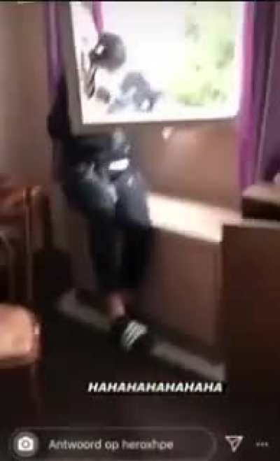 Headbutt a window for fun