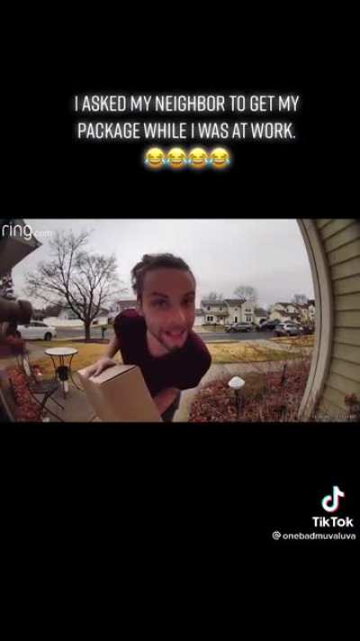 Having your neighbor pick up your package