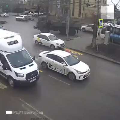 From our friends, a normal day in Russia... a day in the life of a road block!