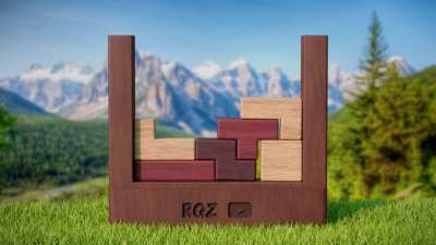 A wooden tetris animation I made