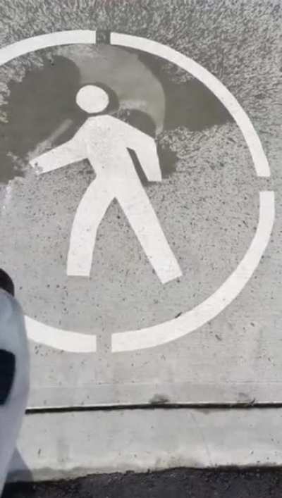 A pedestrian sign
