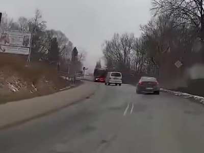 collision with the bus