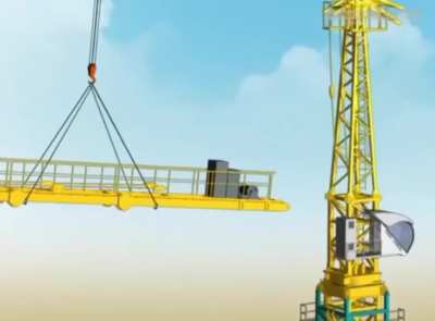 How a tower crane is assembled and sections added