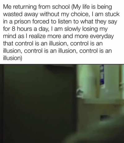 Fuck school man, feel like I&rsquo;m going insane sometimes&hellip;