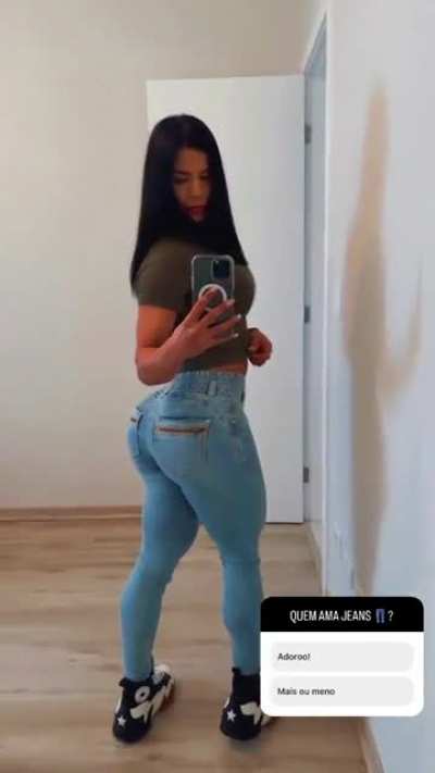 On tight jeans