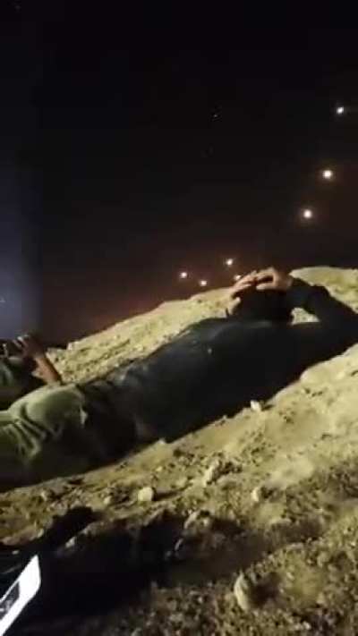 The Iranian Ballistic Missile attack as seen by Israeli soldiers on October 1st