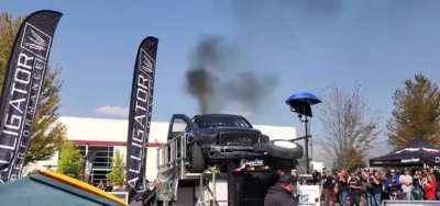 "Coal roller" polluting truck tries to set a record, gets fireworks instead