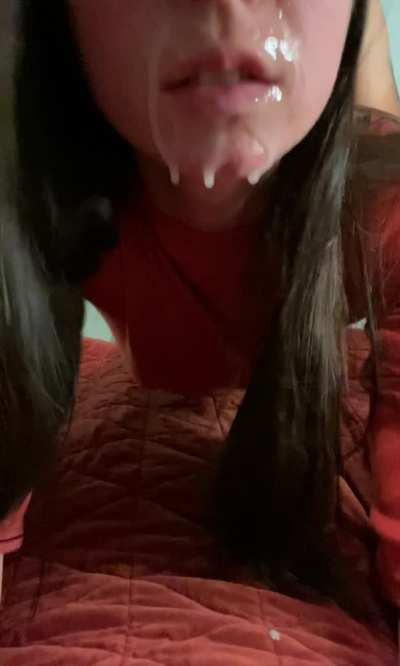 Getting fucked while she still has cum on her face