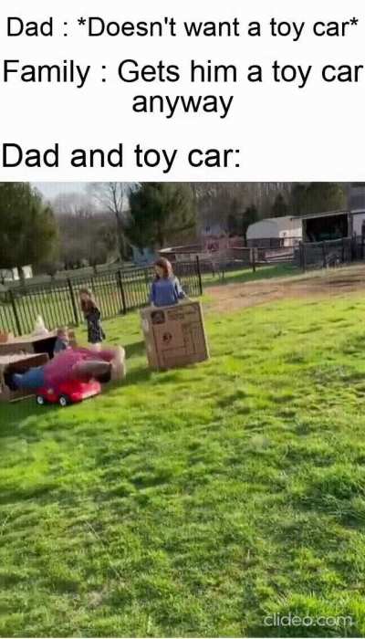 Dad's having some serious fun ...