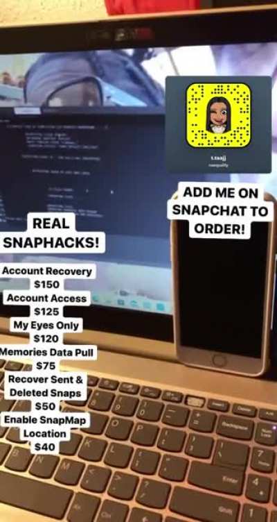 add @naequality on Snap for Snapchat, Instagram , &amp;amp; Facebook Hacks! Telegram Group Link + Proof In The Telegram Below!