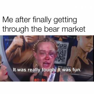I&rsquo;ll be 6ft under ground by the end of bear market 🐻