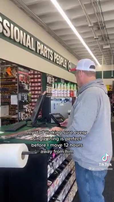 Dad taking care of everything