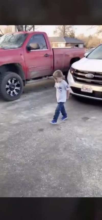 Should’ve got him a helmet instead
