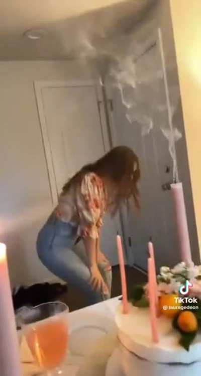 That&rsquo;s one way too blow out the candles..