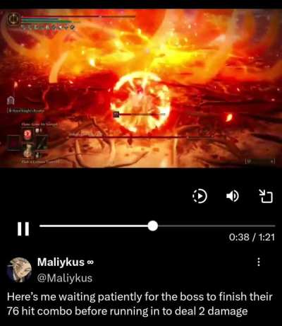 "Malenia is too hard. There's only one valid strat. Waterfowl is broken. No, I will not learn to stop panic-rolling."