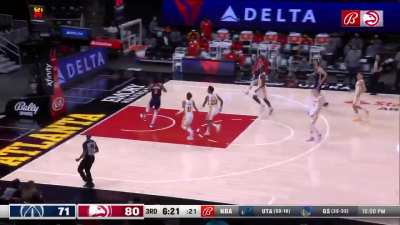 [Highlight] John Collins with a MEAN block on Rui Hachimura