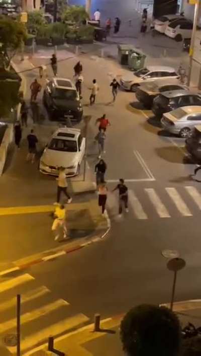 Running away from an active terroist shooter. Today in Tel Aviv, Israel