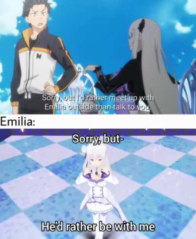 When he said "I love Emilia" he really meant it (Re:Zero S2)