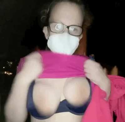 The best time to do a titty drop is outside in front of cars that pass by