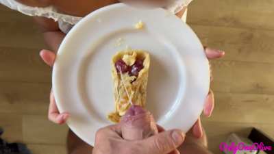 [OC] Crepe &agrave; la Cum. Ass-Made &amp;amp; Eaten